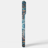 Türkisblau Türkisches Mandala Muster Case-Mate iPhone Hülle (Rückseite / Rechts)