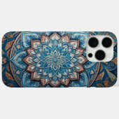 Türkisblau Türkisches Mandala Muster Case-Mate iPhone Hülle (Rückseite (Horizontal))