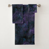 Türkisblau und Amethyststein Badhandtuch Set (Insitu)