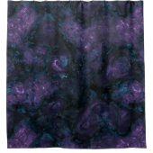 Türkisblau und Amethyststein Duschvorhang (Vorderseite)