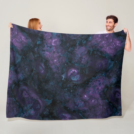 Türkisblau und Amethyststein Fleecedecke (Beispiel)