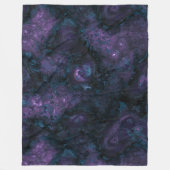 Türkisblau und Amethyststein Fleecedecke (Vorderseite)