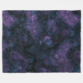 Türkisblau und Amethyststein Fleecedecke (Vorderseite (Horizontal))