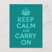 Türkisblau und Aquamarin, ruhig und ruhig bleiben Postkarte (Vorderseite)