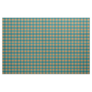 Türkisblau und Gelb Tartan Kariert Stoff