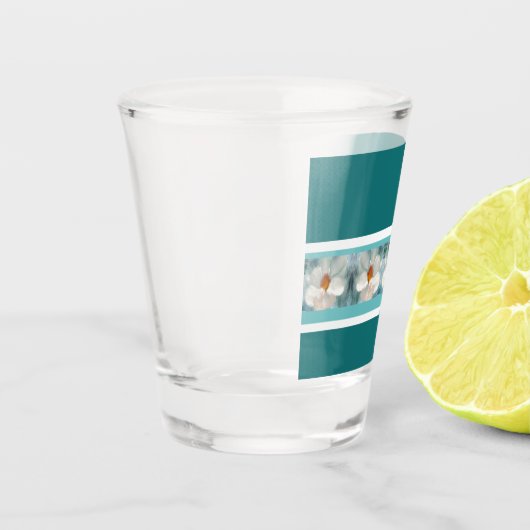 Türkisblau und glatt schnapsglas (Links)