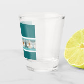 Türkisblau und glatt schnapsglas (Rechts)