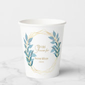 Türkisblau und goldfarben pappbecher (Vorderseite)