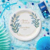 Türkisblau und goldfarben pappteller (Party)