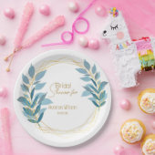 Türkisblau und goldfarben pappteller (Party)