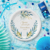 Türkisblau und goldfarben pappteller (Party)