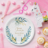 Türkisblau und goldfarben pappteller (Party)