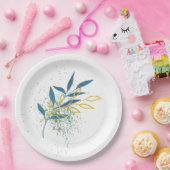 Türkisblau und goldfarben pappteller (Party)