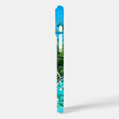 Türkisblau und Meeresalgen grün Case-Mate iPhone Hülle (Rückseite / Links)