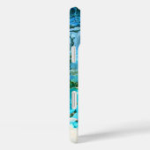 Türkisblau und Meeresalgen grün Case-Mate iPhone Hülle (Rückseite / Rechts)