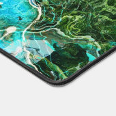 Türkisblau und Meeresalgen grün Schreibtischunterlage (Ecke)