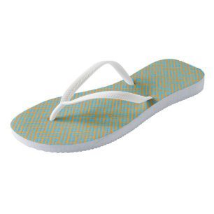 Türkisblau und orange badesandalen