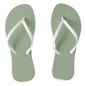 Türkisblau und orange badesandalen (Fußbett)