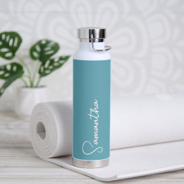 Türkisblau und Personalisiertes Wasser Flasche