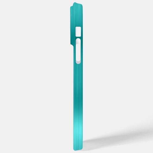 Türkisblau und Silberglanz Glittery Glam Signature Case-Mate iPhone Hülle (Rückseite / Links)