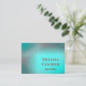 Türkisblau Visitenkarte (Stehend Vorderseite)