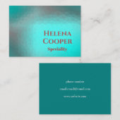 Türkisblau Visitenkarte (Vorne/Hinten)