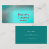 Türkisblau Visitenkarte (Vorne/Hinten)