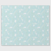 Türkisblau Wasserfarbenfarbe Pinselstriche Geschen Geschenkpapier (Flach)