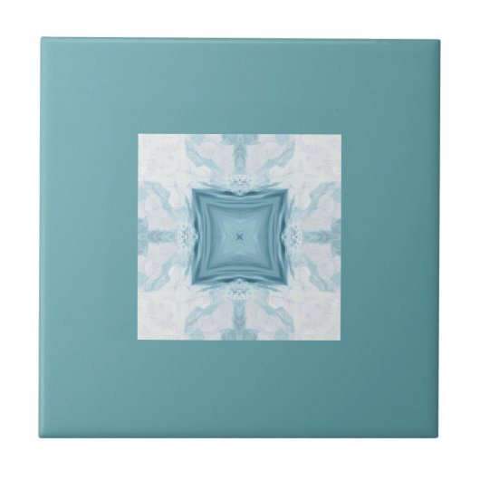 Türkisblaue Aquamarine Fliese (Vorderseite)