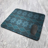 Türkisblaue Blätter Octagon und Diagonal Mousepad