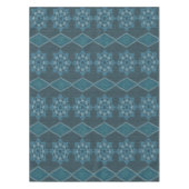 Türkisblaue Blätter Octagon und Diagonal Tischdecke (Vorderseite)