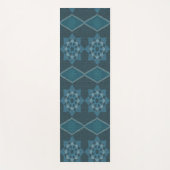 Türkisblaue Blätter Octagon und Diagonal Yogamatte (Vorderseite)