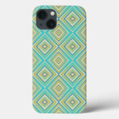 Türkisblaue Blues Alternative Diamond Pattern Case-Mate iPhone Hülle (Rückseite)
