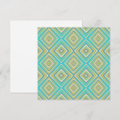Türkisblaue Blues Alternative Diamond Pattern Feiertagskarte (Vorne/Hinten)