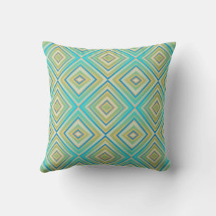 Türkisblaue Blues Alternative Diamond Pattern Kissen
