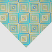 Türkisblaue Blues Alternative Diamond Pattern Seidenpapier (Ausschnitt)