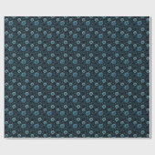 Türkisblaue Blume Geschenkpapier (Flach)