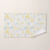 Türkisblaue Blume Nahtloses Muster Badhandtuch Set (Handtuch)