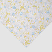 Türkisblaue Blume Nahtloses Muster Seidenpapier (Detail)