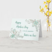 Türkisblaue Blume Schwester im Jura glücklicher Mu Karte (Gelbe Blume)