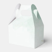 Türkisblaue Blumen Hochzeit Geschenkschachtel (Rückseite)