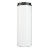 Türkisblaue Blumen Thermosbecher (Rückseite)