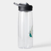 Türkisblaue Blumen Trinkflasche (Rechts)