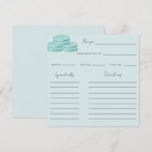 Türkisblaue Bow-Brautparty-Rezept-Karte (2) Mitteilungskarte (Vorne/Hinten)