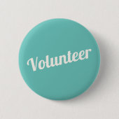 Türkisblaue Button-zurück-Volunteer-Tasten Button (Vorderseite)