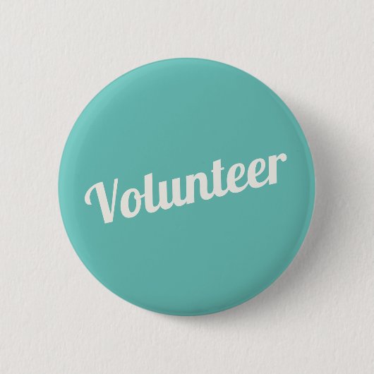 Türkisblaue Button-zurück-Volunteer-Tasten Button (Vorderseite)