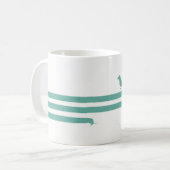 Türkisblaue Dackel Tasse (Vorderseite Links)