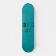 Türkisblaue Diabetes-Skateboard
