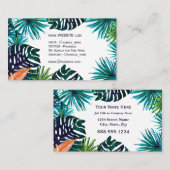 Türkisblaue Dschungeln Verlasst Wüsten-Pflanze Tro Visitenkarte (Vorne/Hinten)