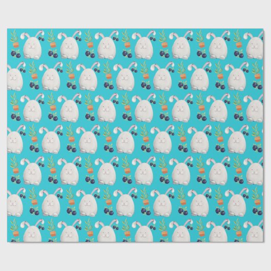 Türkisblaue, farbenfrohe Wasserfarbenpracht Geschenkpapier (Flach)